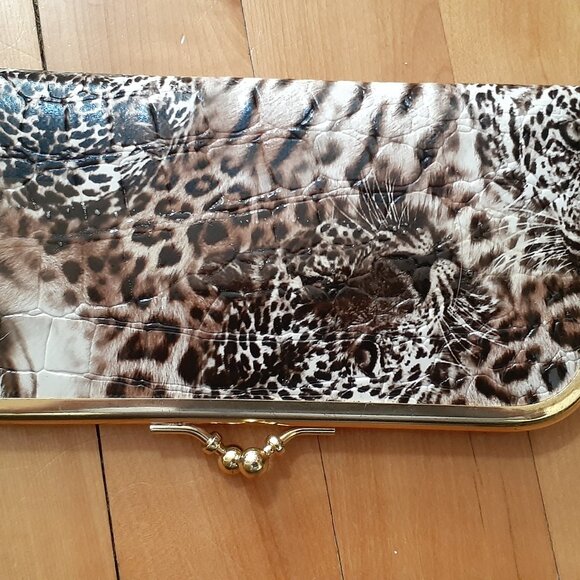 Porte monnaies imprimé animaux brun et doré - Picture 5 of 6